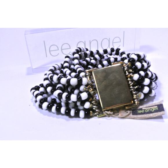 Neiman Marcus Lee Angel Women's Seed Bead Multi Strand Clasp Bracelet NWT 298 - Picture 7 of 9